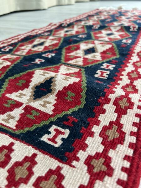 El Dokumasi Halı Kilim Yolluk Paspas Ölçü 129X47 Cm