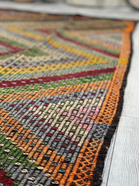 El Dokumasi Halı Kilim Yolluk Paspas Ölçü 341X204 Cm