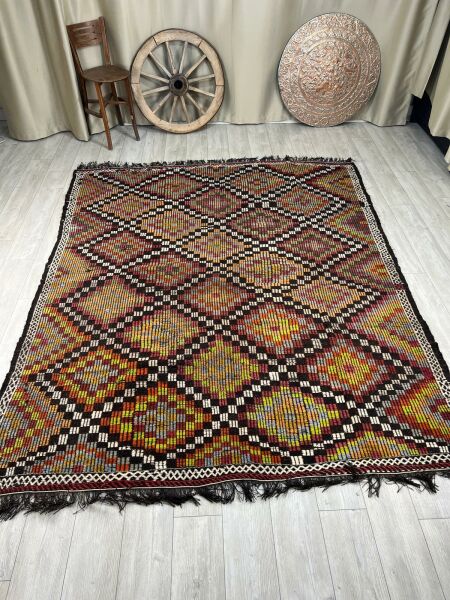 El Dokumasi Halı Kilim Yolluk Paspas Ölçü 285X228 Cm