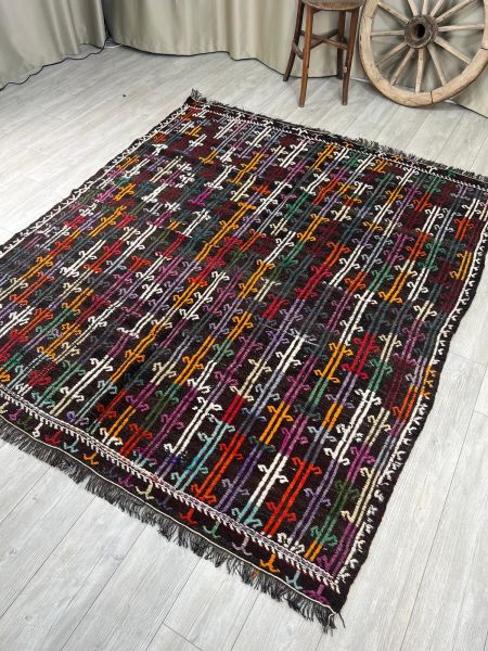 El Dokumasi Halı Kilim Yolluk Paspas Ölçü 242X203 Cm