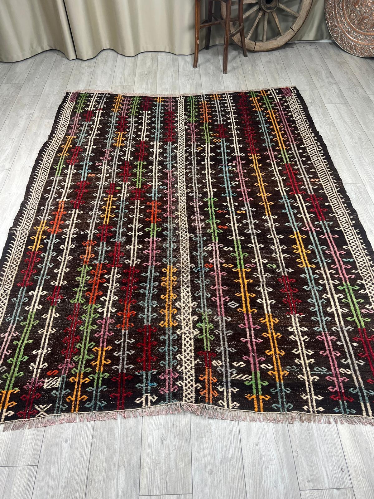 El Dokumasi Halı Kilim Yolluk Paspas Ölçü 260X205 Cm