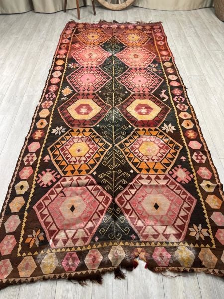 El Dokumasi Halı Kilim Yolluk Paspas Ölçü 350X154 Cm