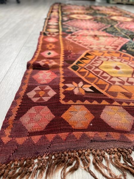 El Dokumasi Halı Kilim Yolluk Paspas Ölçü 350X154 Cm