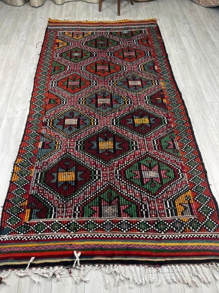 El Dokumasi Halı Kilim Yolluk Paspas Ölçü 313X154 Cm