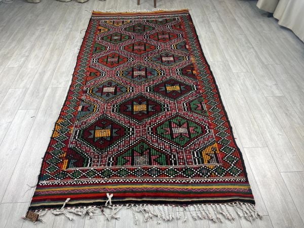 El Dokumasi Halı Kilim Yolluk Paspas Ölçü 313X154 Cm