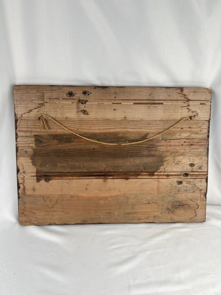 Eski Nostaljik Yazi Tahtasi Türk Bayrak Motifli Ölçü 75X54 Cm H 3,2 Cm