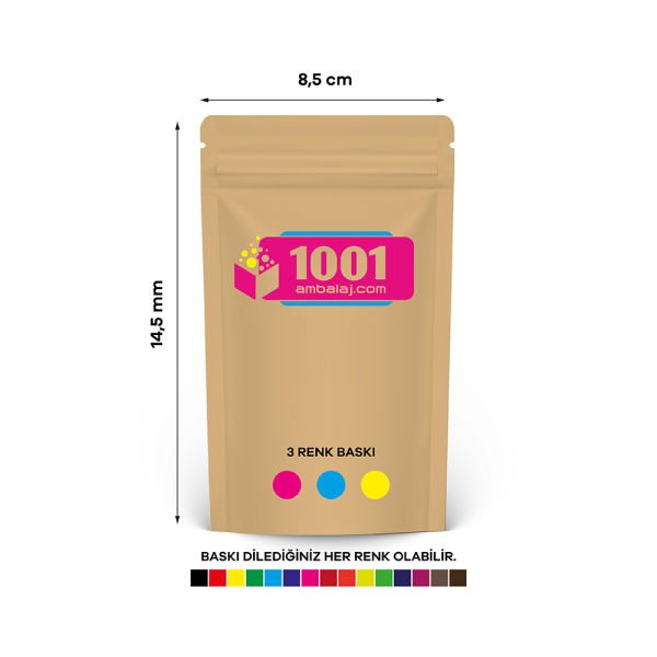8,5X14,5 Cm Kraft Renk Doypack Torba /29/