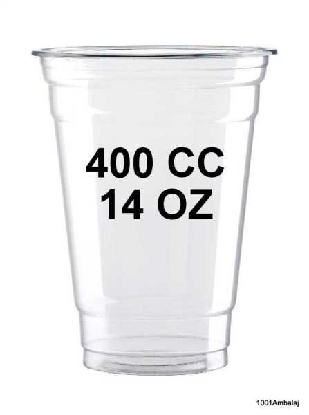 Plastik Bardak 400 Ml 14 Oz 50 Adet Şeffaf