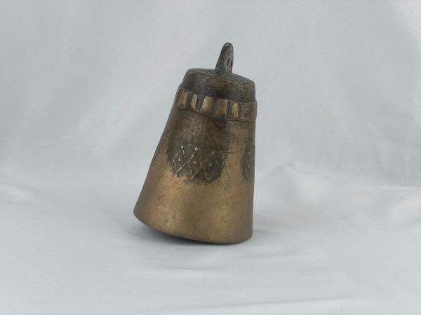 Nostaljik Antika Çan Ölçü 18 Cm  H 19 Cm Sap Dahil