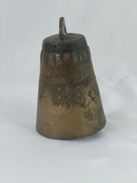Nostaljik Antika Çan Ölçü 18 Cm  H 19 Cm Sap Dahil