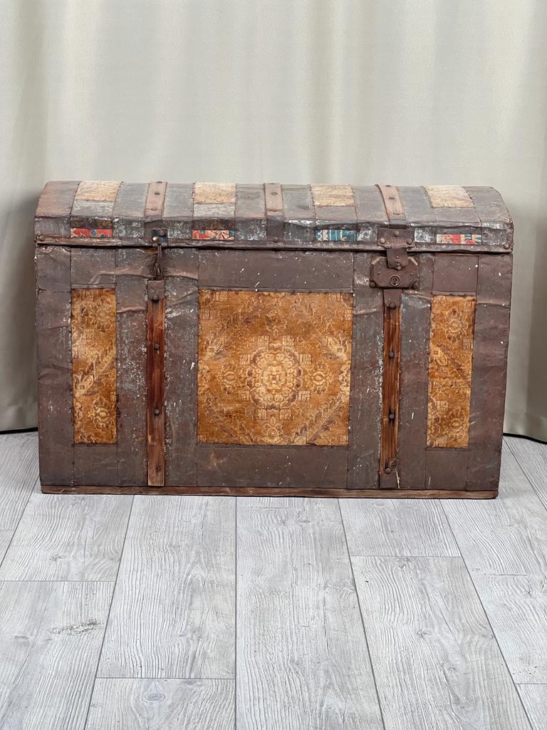 Eski Antika Sandık Ölçü 90X48 Cm H 57 Cm