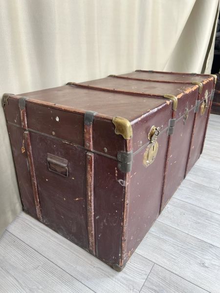 Eski Antika Sandık Ölçü 99X52 Cm H 53 Cm