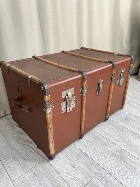 Eski Antika Sandık Ölçü 79X54 Cm H 48 Cm