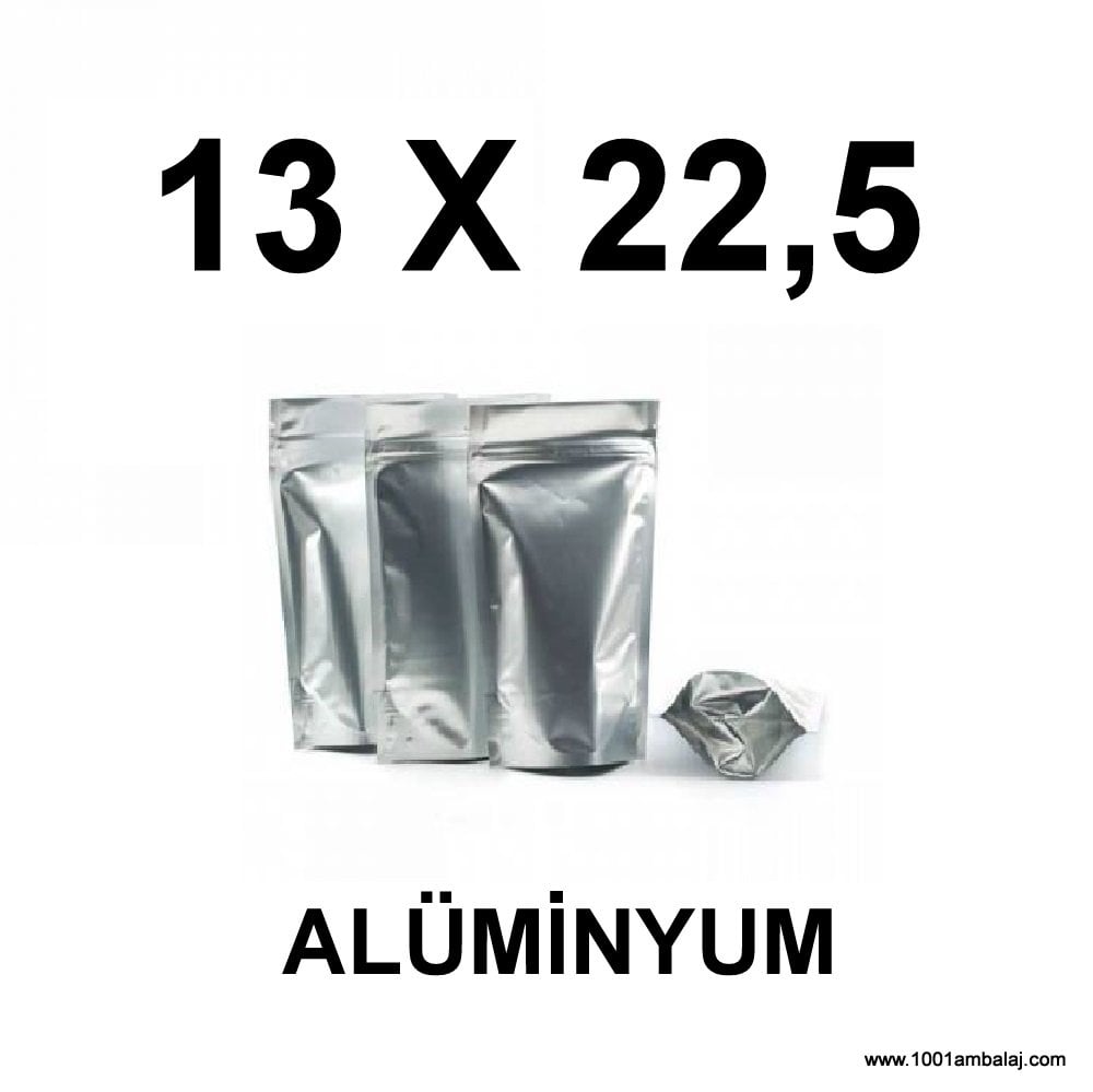 13X22,5 Cm Alüminyum Renk Doypack Torba /03/ 3 RENK BASKILI------ - (33)----250 ADET
