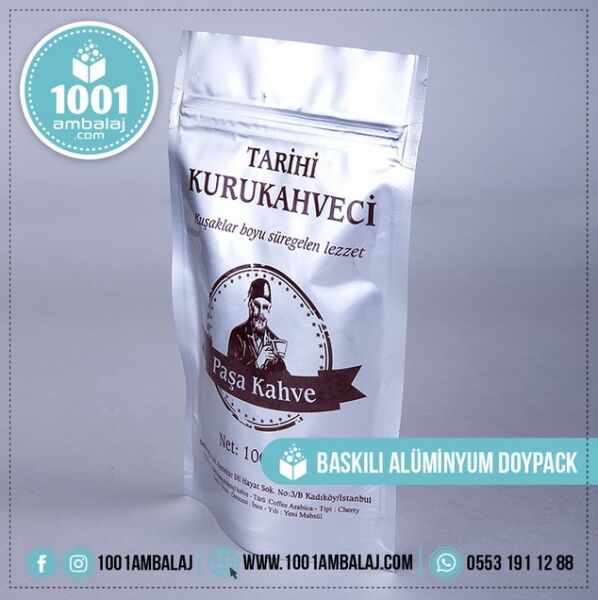 13X22,5 Cm Alüminyum Renk Doypack Torba /03/ 3 RENK BASKILI------ - (33)----250 ADET