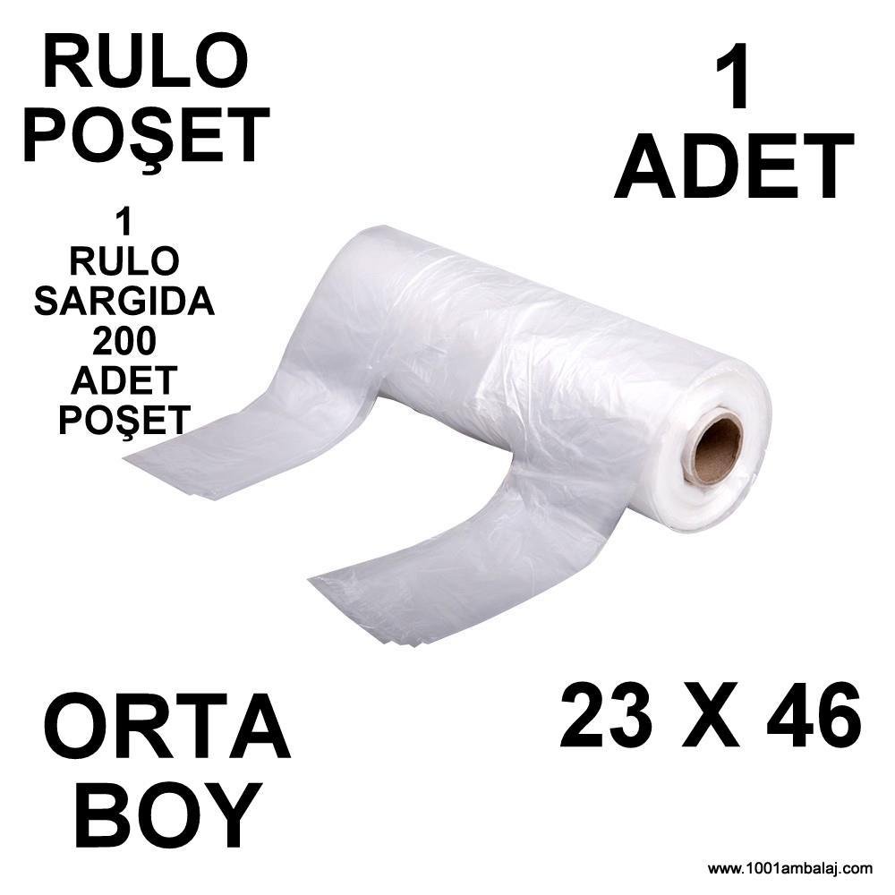 Rulo Poşet Orta Boy 23X46 Cm 1 Rulo (Sargıda 200 Adet Poşet)