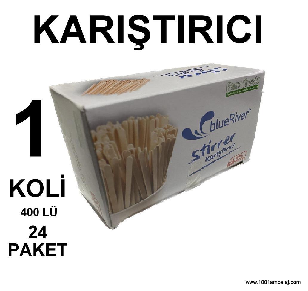 Tahta Çay Kariştirici Ahşap Çay Kariştiricisi kağıtsiz Blue River Parafinsiz (400 Lü 24 Paket) 1 Koli
