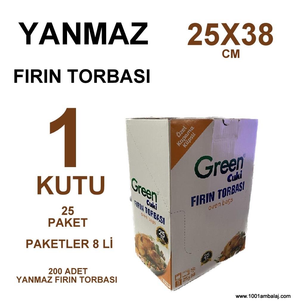 Yanmaz Fırın Torbası Green Marka (25 Paket 1 Kutu)