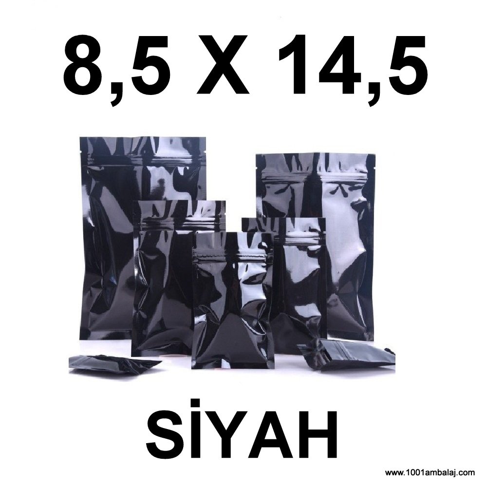 8,5X14,5 Cm Siyah Renk Doypack Torba /61/