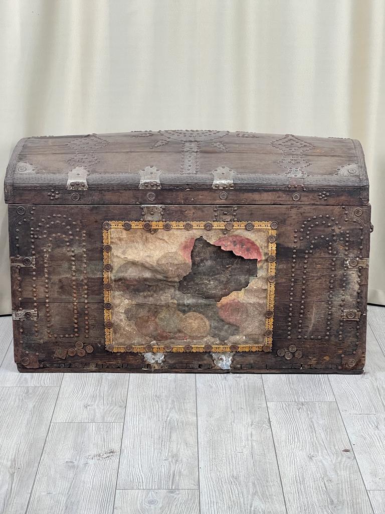Eski Antika Sandık Ölçü 105X56,5 Cm H 65 Cm