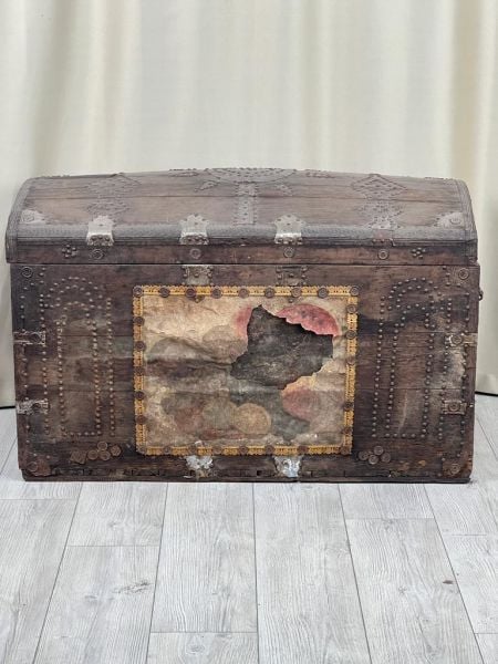 Eski Antika Sandık Ölçü 105X56,5 Cm H 65 Cm