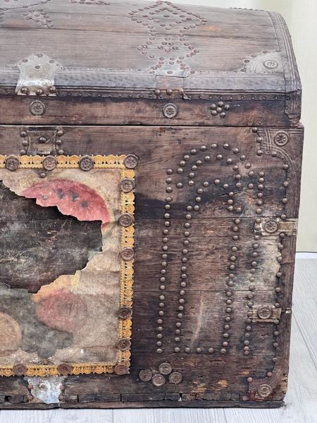 Eski Antika Sandık Ölçü 105X56,5 Cm H 65 Cm