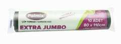 Çöp Torbası Polmix Jumbo Extra 80X110 Siyah 1 Koli 20 Paket
