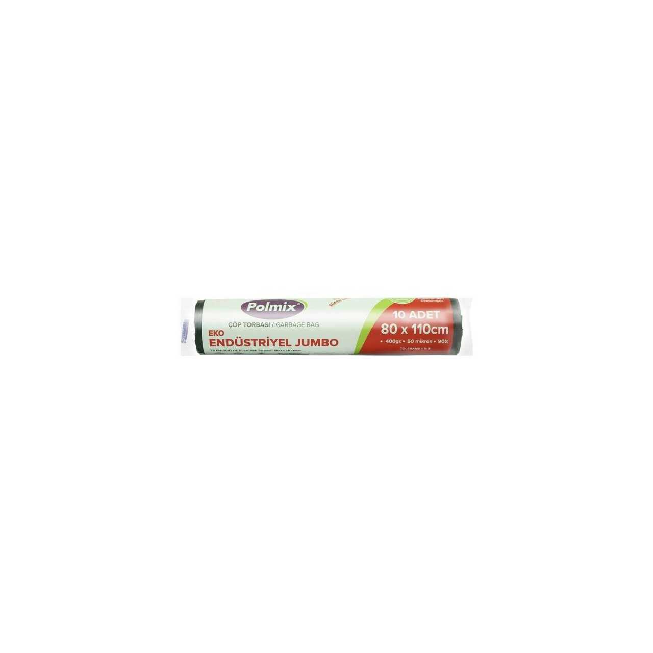 Çöp Torbası Polmix Endüstiriyel 400 Gram 80X110 Siyah 1 Paket