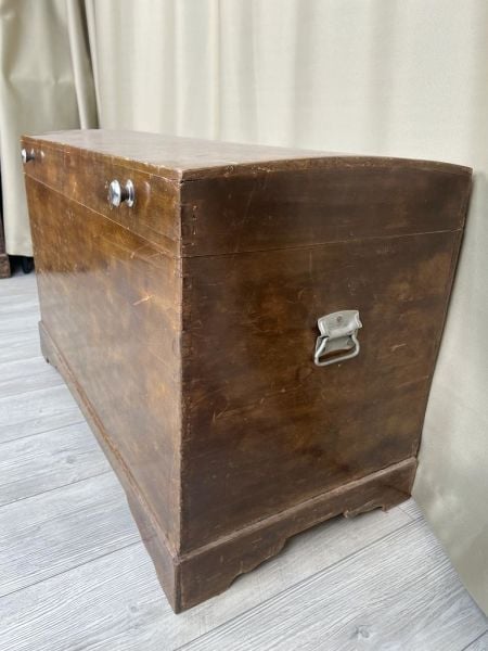 Eski Antika Sandık Ölçü 94X47 Cm H 61 Cm