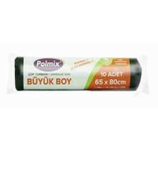 Çöp Torbası Polmix Büyük Boy 70 Gram 65X80 Siyah 1 Paket