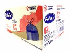 Çöp Torbası Polmix Büzgülü Orta 55X60 Çilek Kokulu Pembe 1 Paket
