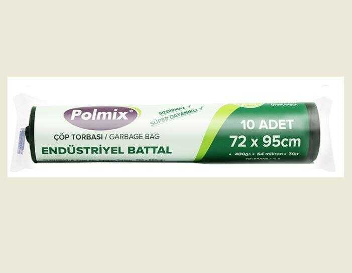 Çöp Torbası Polmix Endüstiriyel 400 Gram 72X95 Siyah 1 Paket
