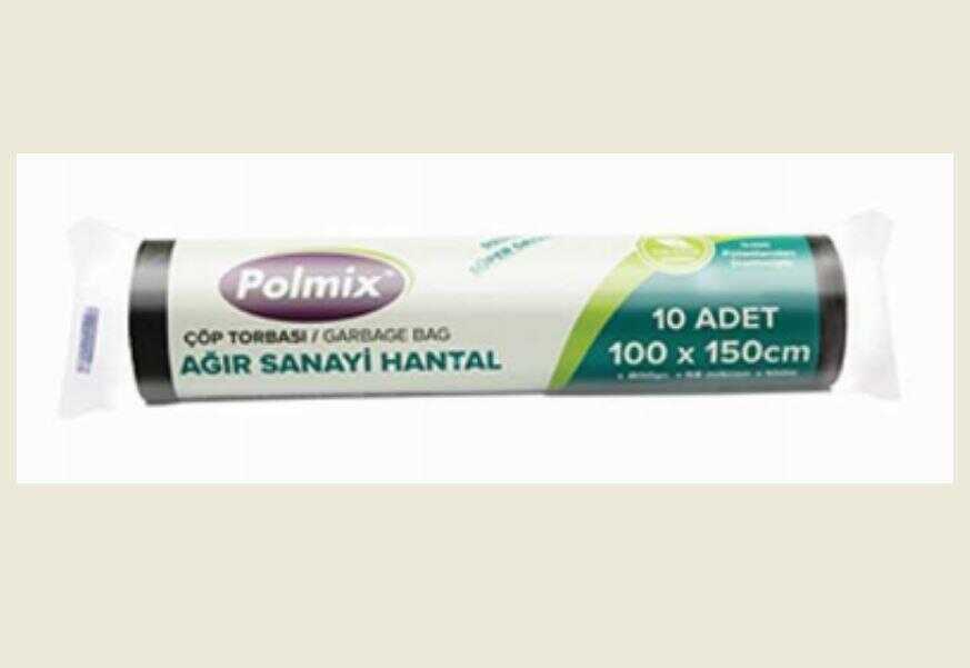 Çöp Torbası Polmix Ağır Sanayi 800 Gram 100X150 Siyah 1 Paket