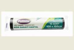 Çöp Torbası Polmix Ağır Sanayi 800 Gram 100X150 Siyah 1 Paket