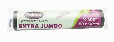 Çöp Torbası Polmix Jumbo Extra 80X110 Mavi 1 Koli 20 Paket