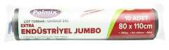 Çöp Torbası Polmix Endüstiriyel 80X110 Siyah 1 Koli