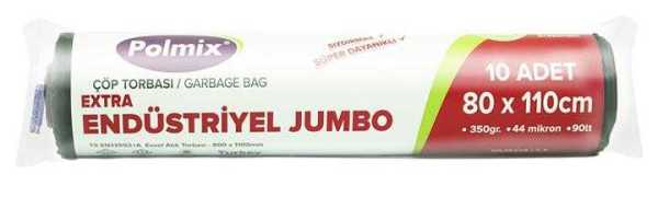 Çöp Torbası Polmix Endüstiriyel 350 Gram 80X110 Mavi 1 Koli
