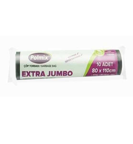 Çöp Torbası Polmix Jumbo Extra Boy 300 Gram 80X110 Mavi 1 Paket