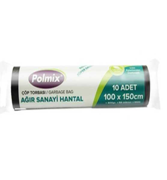 Çöp Torbası Polmix Ağır Sanayi 1000 Gram 100X150 Mavi 1 Paket