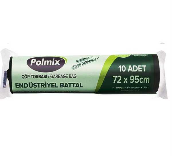 Çöp Torbası Polmix Endüstiriyel 400 Gram 72X95 Mavi 1 Paket