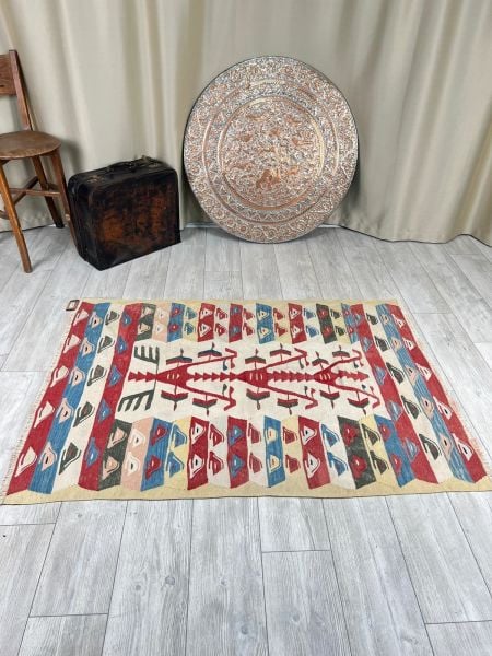 El Dokumasi Halı Kilim Yolluk Paspas Ölçü 156X111 Cm