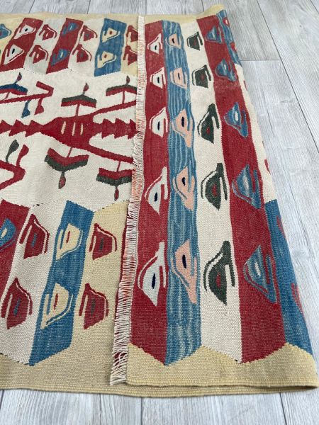 El Dokumasi Halı Kilim Yolluk Paspas Ölçü 156X111 Cm