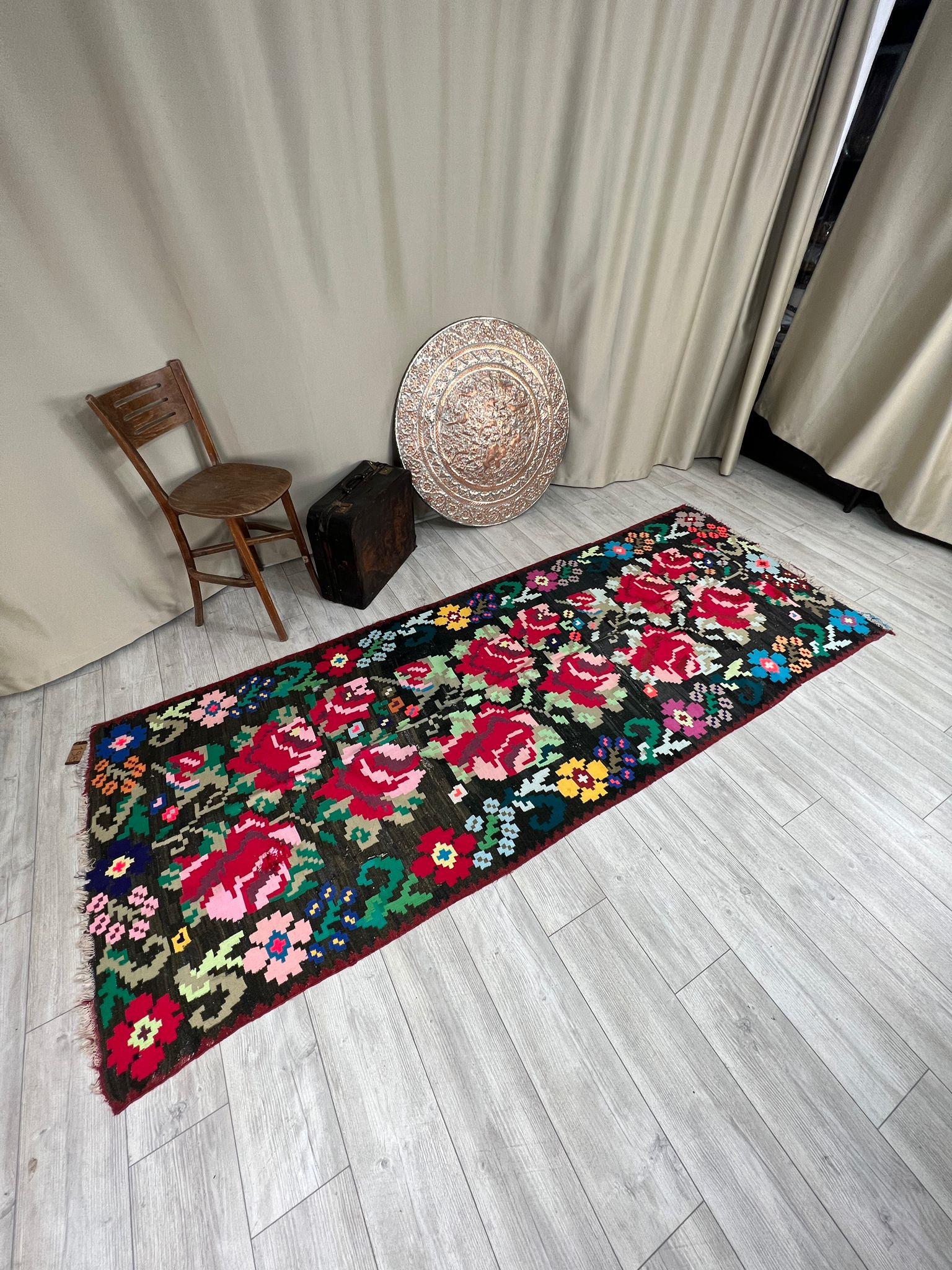 El Dokumasi Halı Kilim Yolluk Paspas Ölçü 297X117 Cm