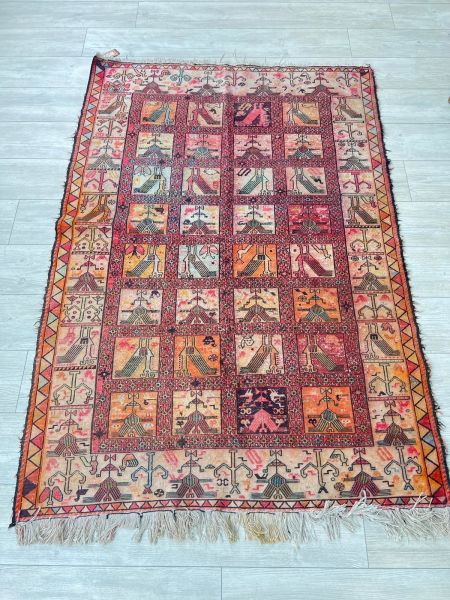 El Dokumasi Halı Kilim Yolluk Paspas Ölçü 190X123 Cm