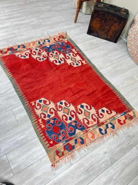El Dokumasi Halı Kilim Yolluk Paspas Ölçü 174X112 Cm