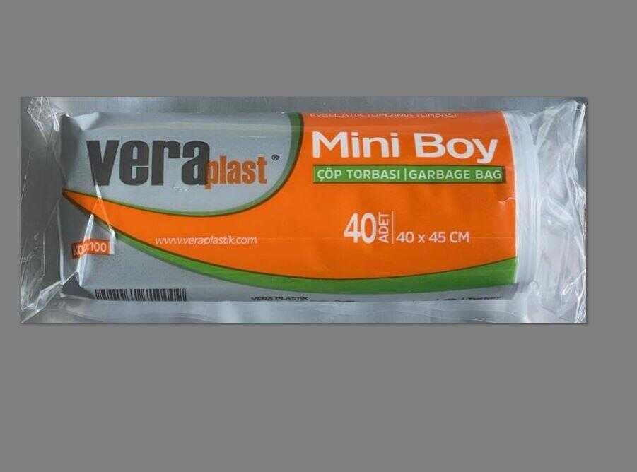 Çöp Torbası Vera Mini Boy Gram 40X45 Mikron Beyaz 1 Koli