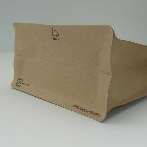 14X35X4,75 Cm Kraft Penceresiz 100 Adet Kilitsiz Tabanli Doypack Torba /105/