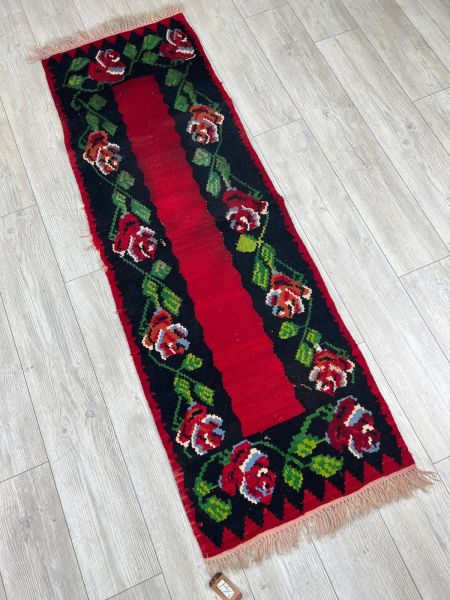 El Dokumasi Halı Kilim Yolluk Paspas Ölçü 187X64 Cm