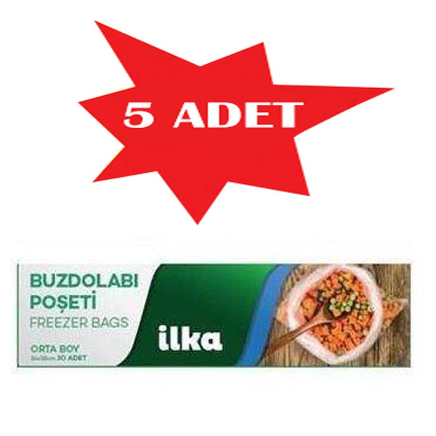 Buzdolabi Poşeti Orta Boy 24X38 İlka 5 Adet