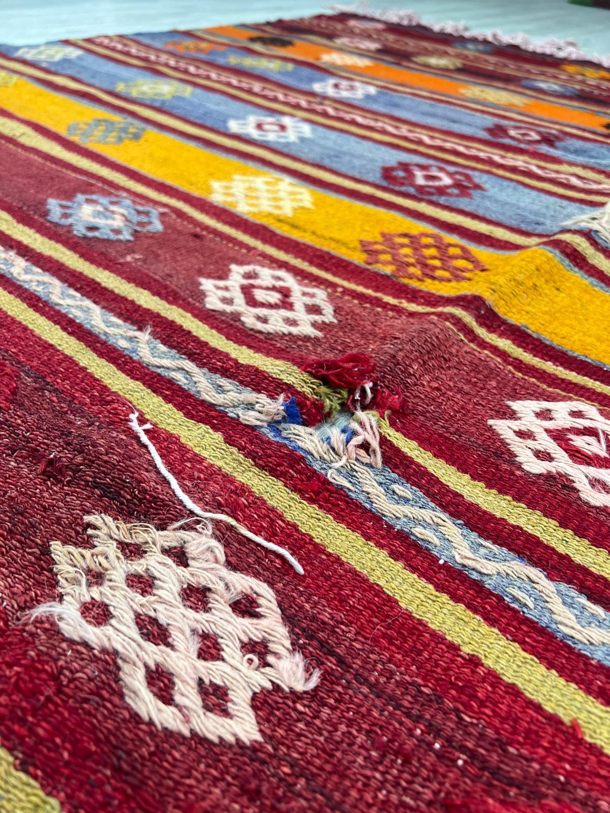 El Dokumasi Halı Kilim Yolluk Paspas Ölçü 285X188 Cm